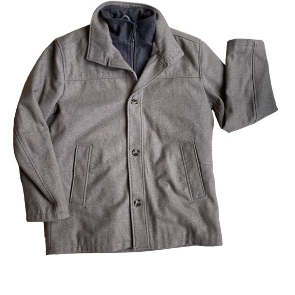 Towne by London Fog Wool Insulated Jacket Brown Plaid Preppy Classic Old Money-L - Picture 1 of 16